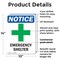 Signmission Emergency Shelter, 10 in W x Rectangle, Plastic OS-2PACK-NS-P-1014-V-11896 - alternate 6